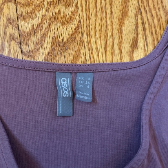 ASOS Women’s Pink V Neck Long Sleeve Dress 100% Cotton Size 4 - Picture 7 of 11